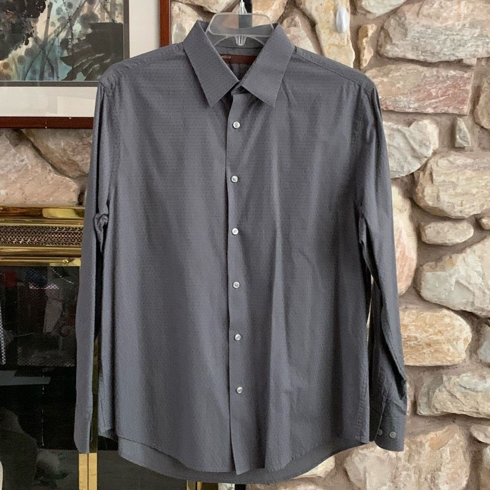 👔Perry Ellis grey button down